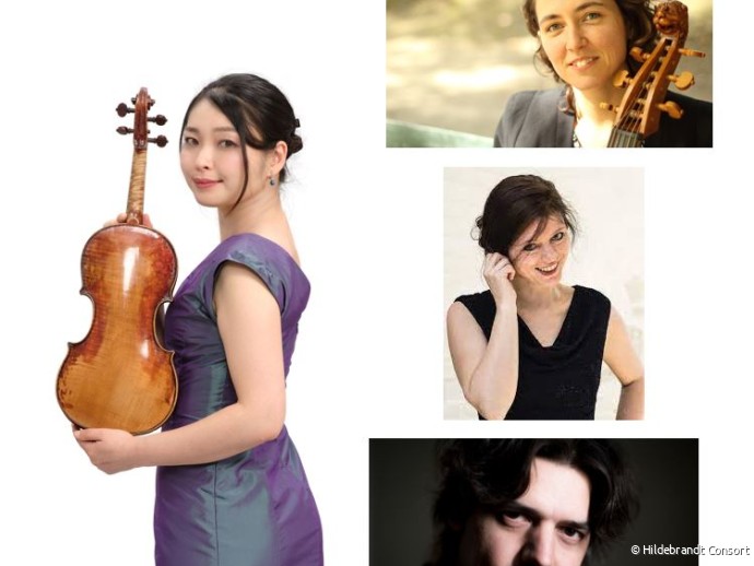 Bezetting adventsconcert
links: Modoka Nakamaru - barokviool; 
bovenaan: Rebecca Lefèvre, viola da gamba 
Midden: Sarah Van Mol - sopraan
Wouter Dekoninck -orgel en artistiek leider
